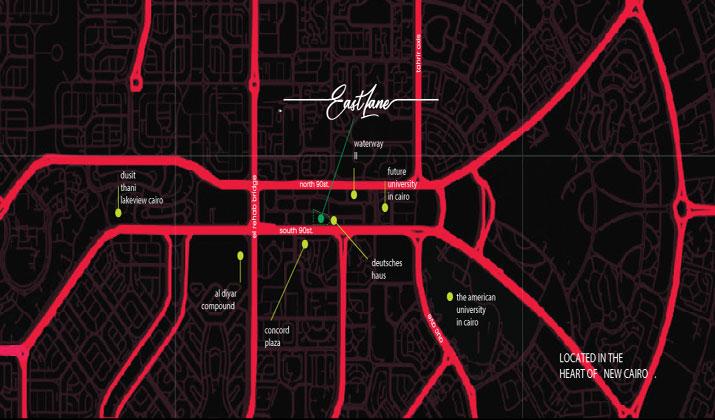 Prices and Spaces of East Lane New Cairo Mall