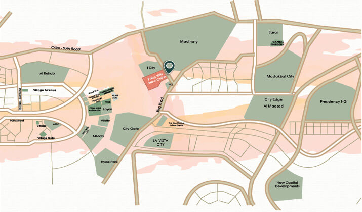 Palm Hills New Cairo Compound location
