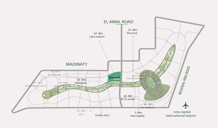 Nyoum New Cairo Location