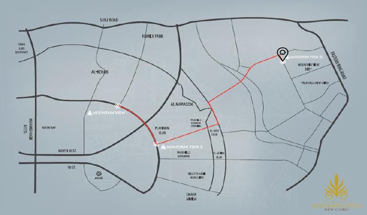 Location of Mountain View 3 New Cairo