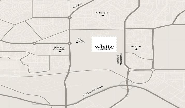 Location of White Residence New Cairo Compound