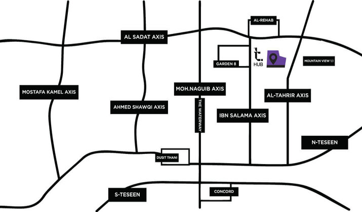 Location of T Hub New Cairo Mall