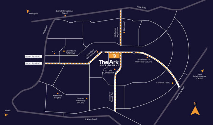 Location of The Ark New Cairo