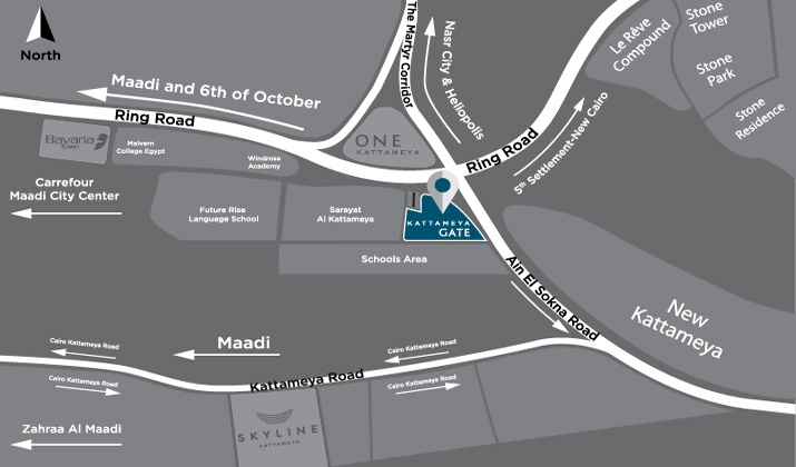 Location of Katameya Gate Compound