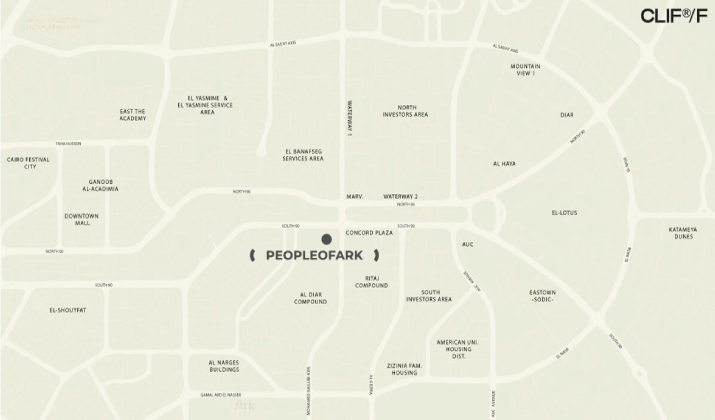 Location of Cliff New Cairo Mall
