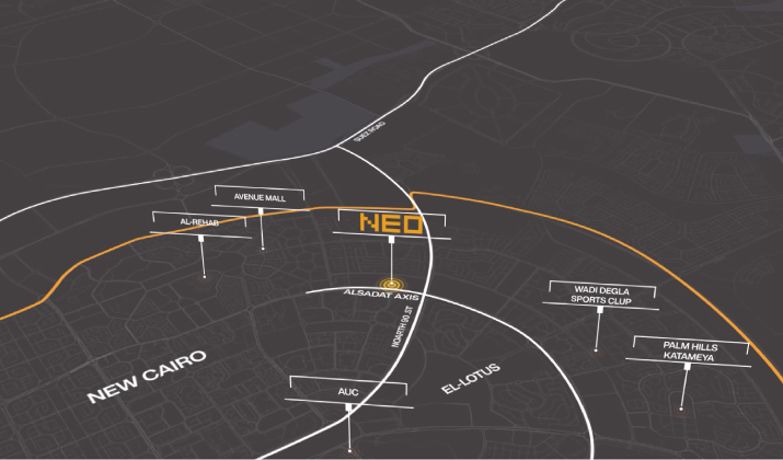 Location of Neo New Cairo Mall