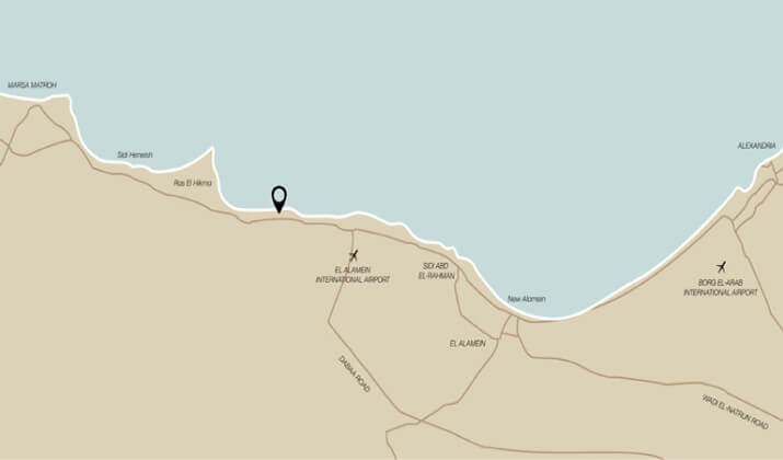 Location of The Med North Coast