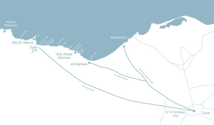 Location of Fouka Bay North Coast