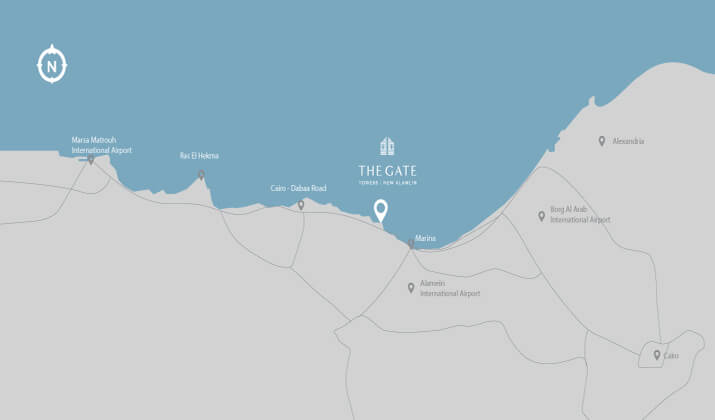 Location of The Gate New Alamein
