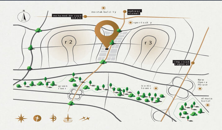 Location of The five New Capital