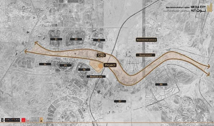 موقع العاصمة الادارية
