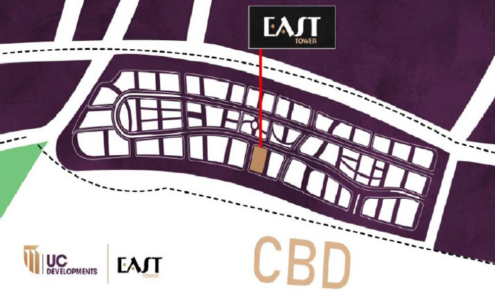 موقع مشروع ايست تاور العاصمة الإدارية