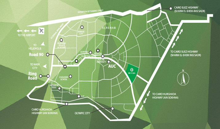 موقع كمبوند ميفيدا القاهرة الجديدة
