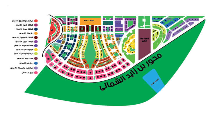 مساحة الداون تاون العاصمة الادارية