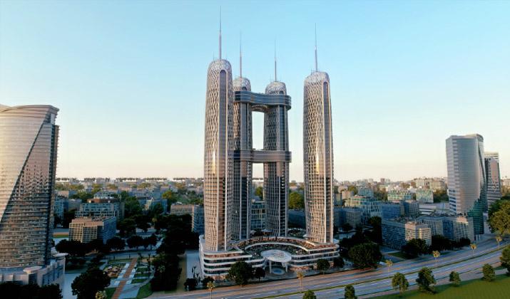 تصميم برج نايل بيزنس سيتي العاصمة الادارية الجديدة