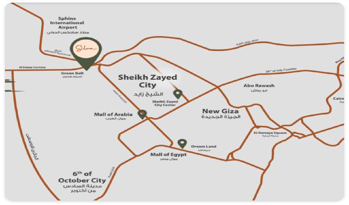 خريطة موقع سيلفا الشيخ زايد