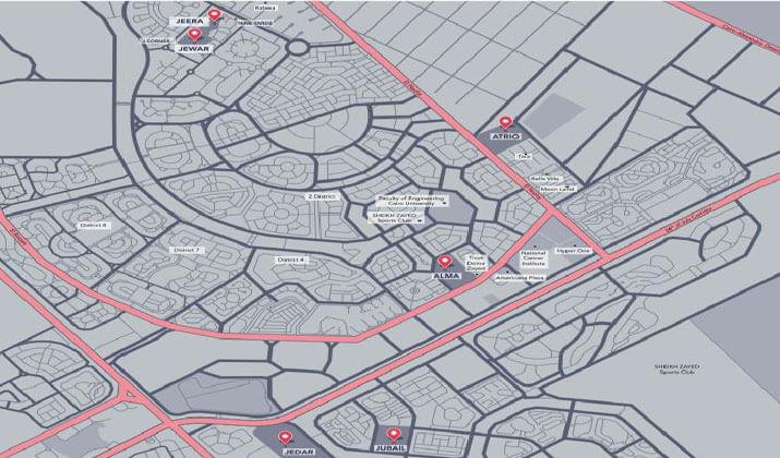 موقع كمبوند جدار 6 اكتوبر