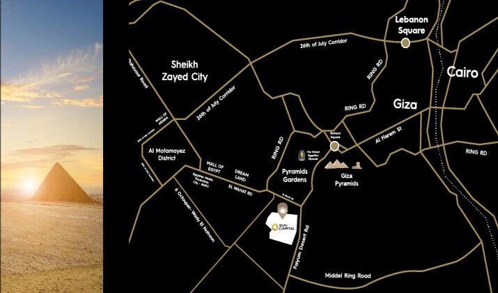 موقع كمبوند صن كابيتال 6 اكتوبر