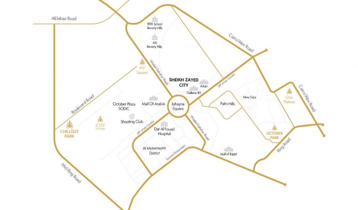 موقع كمبوند ماونتن فيو تشيل اوت بارك اكتوبر