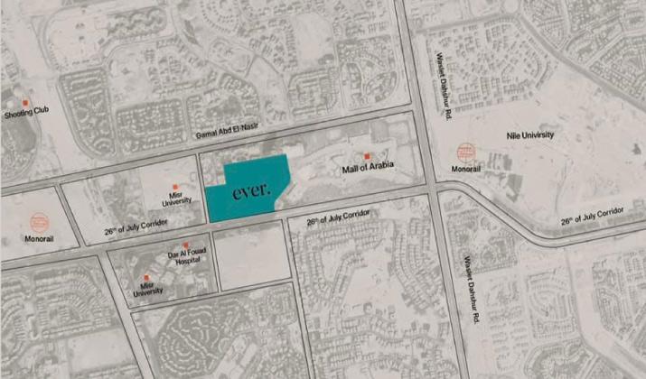 موقع كمبوند ايفر ويست الشيخ زايد Ever West Sheikh Zayed