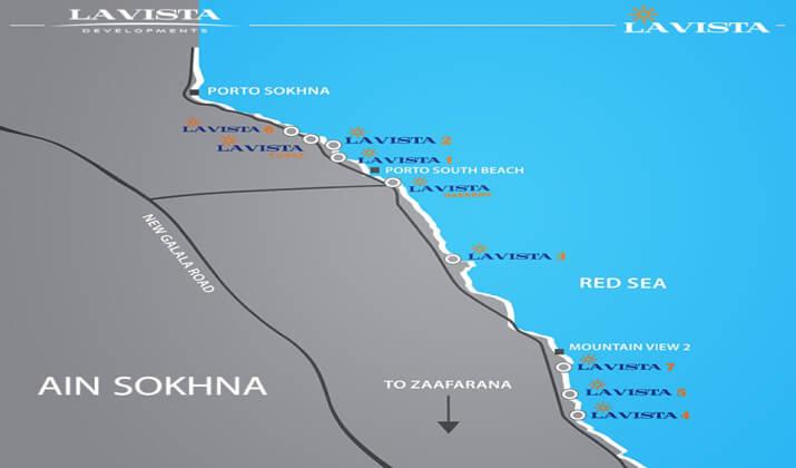موقع قرية لافيستا جاردنز العين السخنة