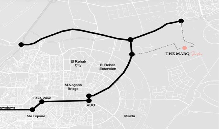 موقع ذا مارك جاردنز القاهرة الجديدة The MarQ Gardens