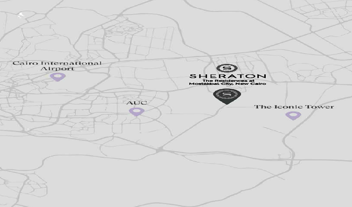 موقع كمبوند شيراتون ريزيدنس المستقبل سيتي