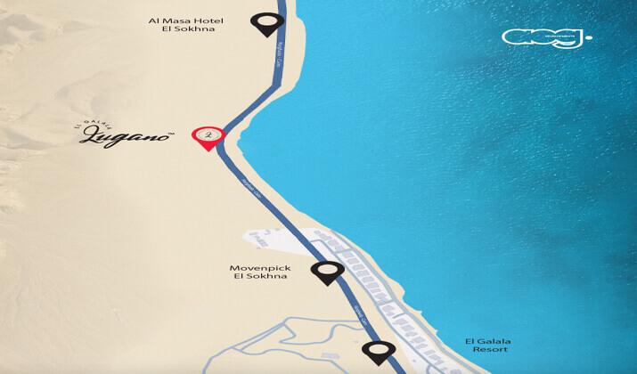 موقع قرية لوجانو الجلالة العين السخنة