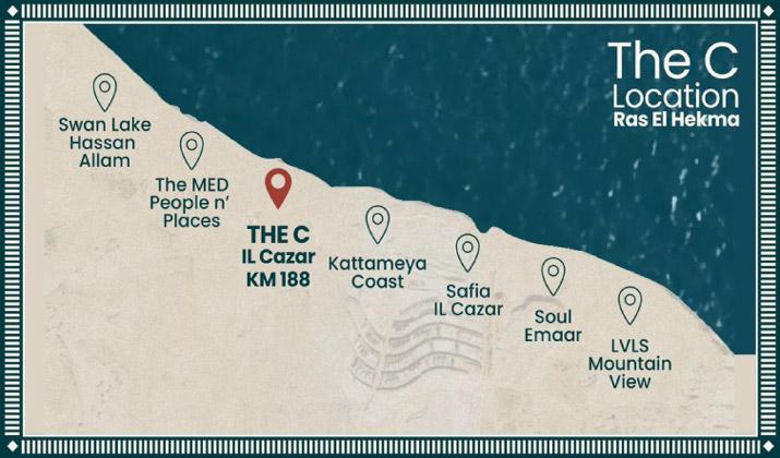 موقع قرية ذا سي الساحل الشمالي