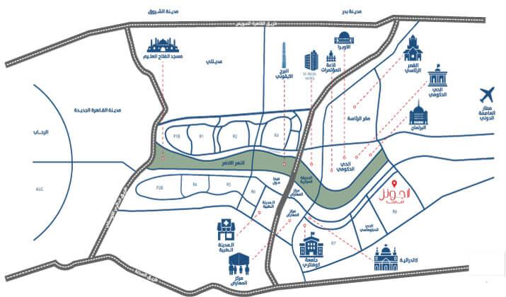 موقع كمبوند لاجونز العاصمة الادارية الجديدة